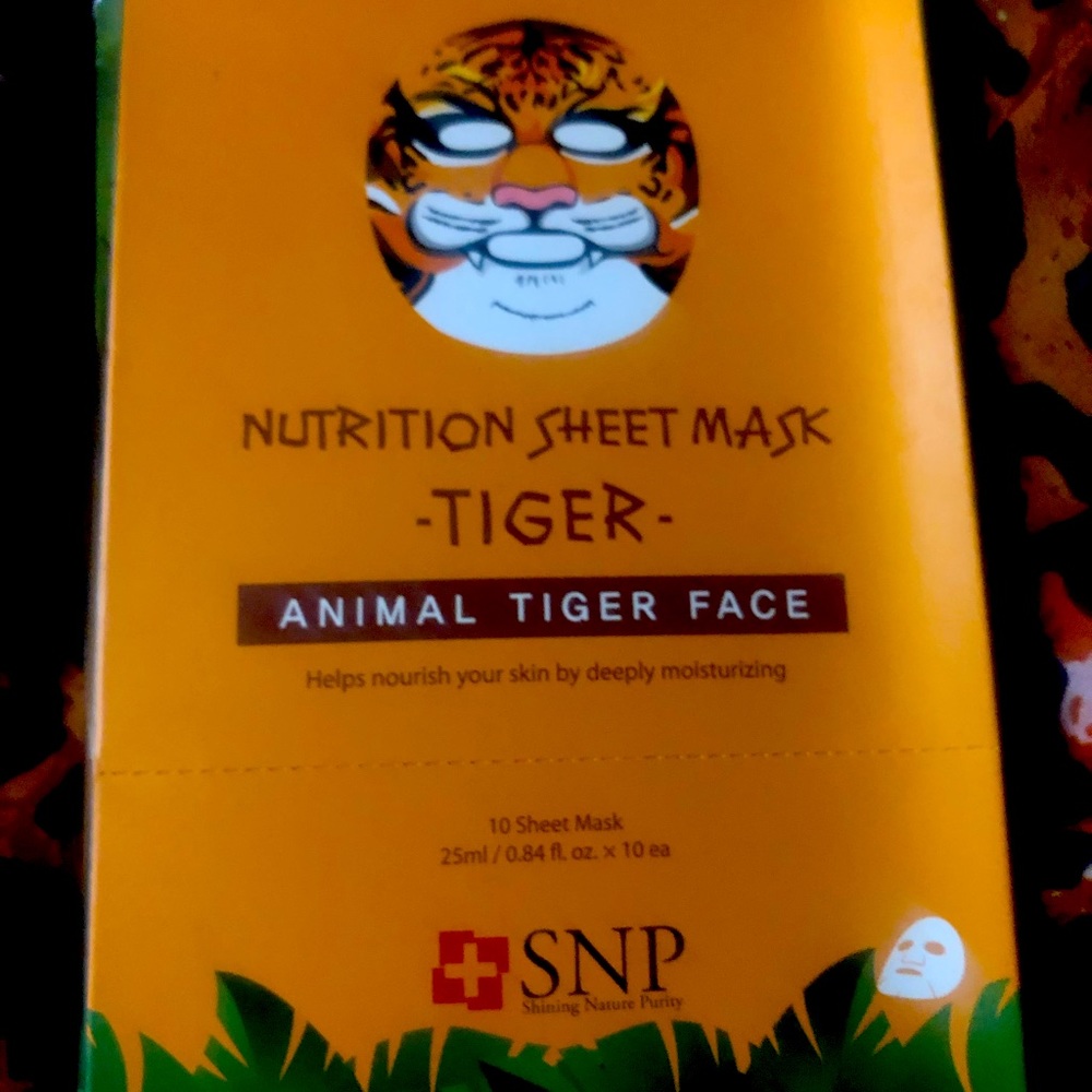 SNP Korean face mask tiger sheet masks 10 masks